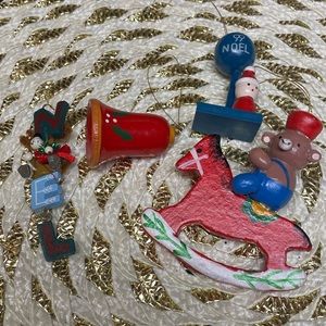Set of 4 vintage ornaments